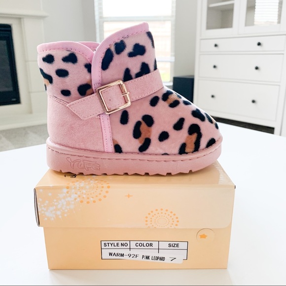 Little Star Pink Leopard Boots Warm-92F - Picture 9 of 9
